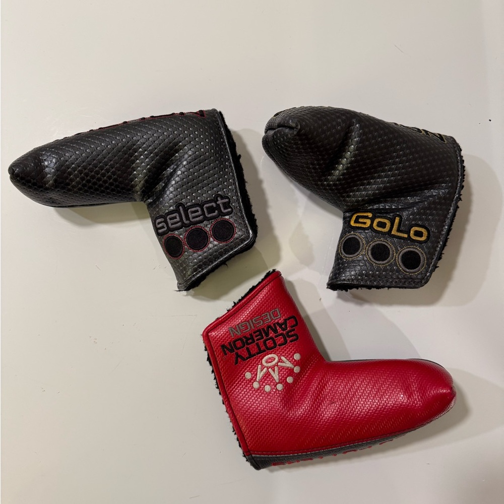 Scotty Cameron Select and GoLo Putter Headcovers - Black and Red